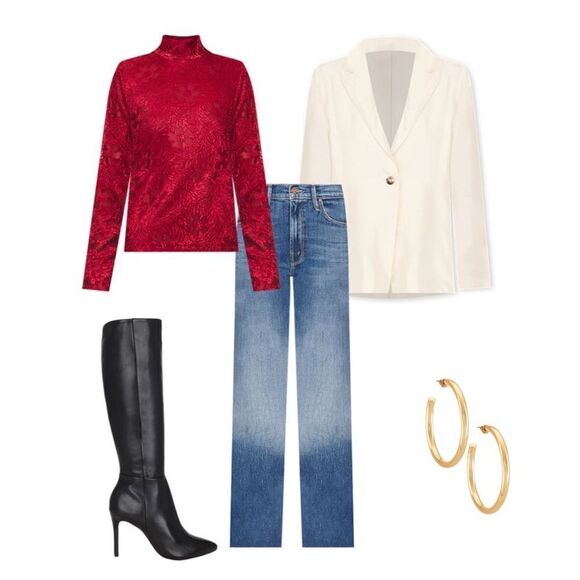 Revolve Schutz Mikki Up Stiletto Boot in Black - Picture 5 of 10